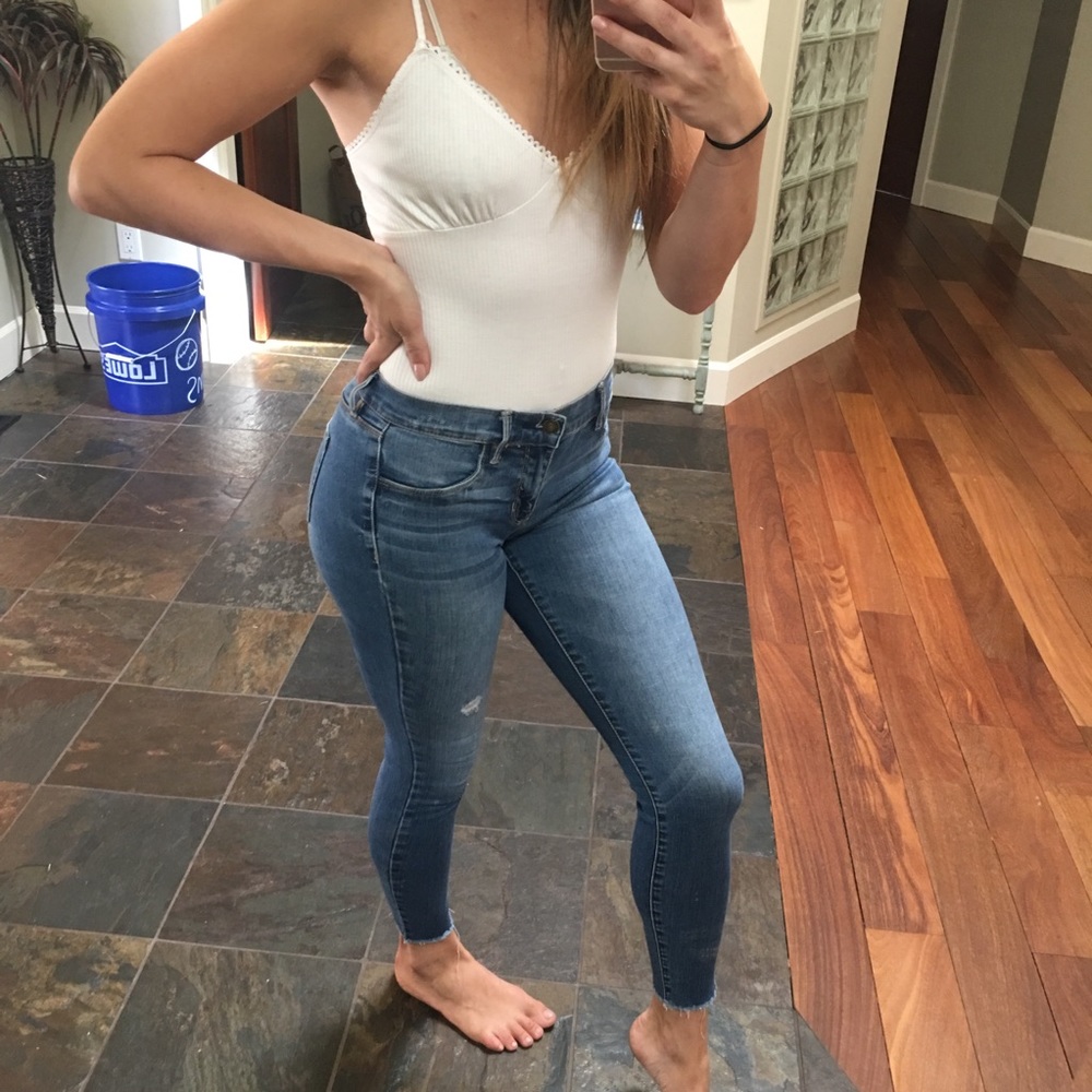 Pacsun Skinny Ankle Jeggings Raw Hem 24 - Picture 1 of 8